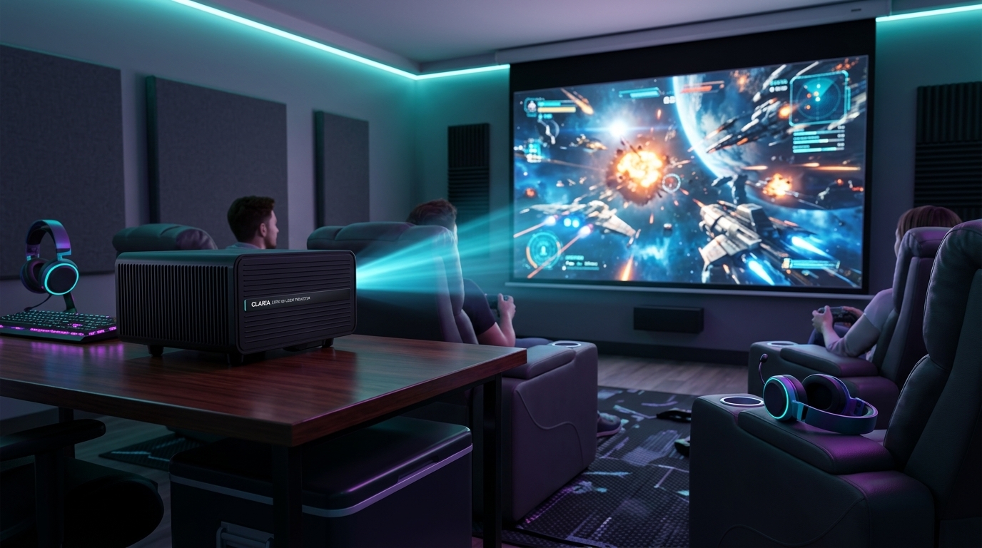 Claria CLR18 Review: 8,000-Lumen 8K Short-Throw Laser Projector Review Cover